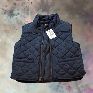 NWT Navy Quilted Kids Vest kids Size XXS from Crewcuts - Brand New